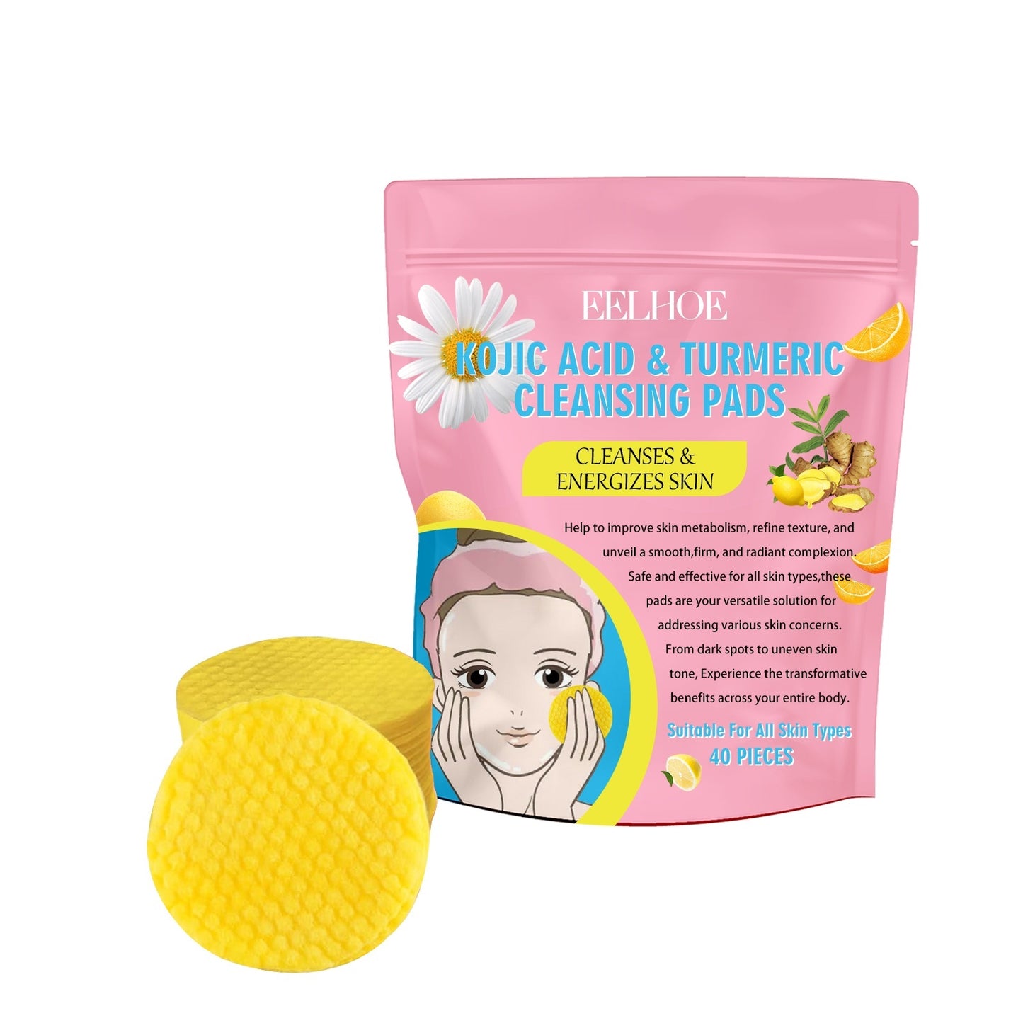 Kojic Acid Turmeric Cleansing Pads